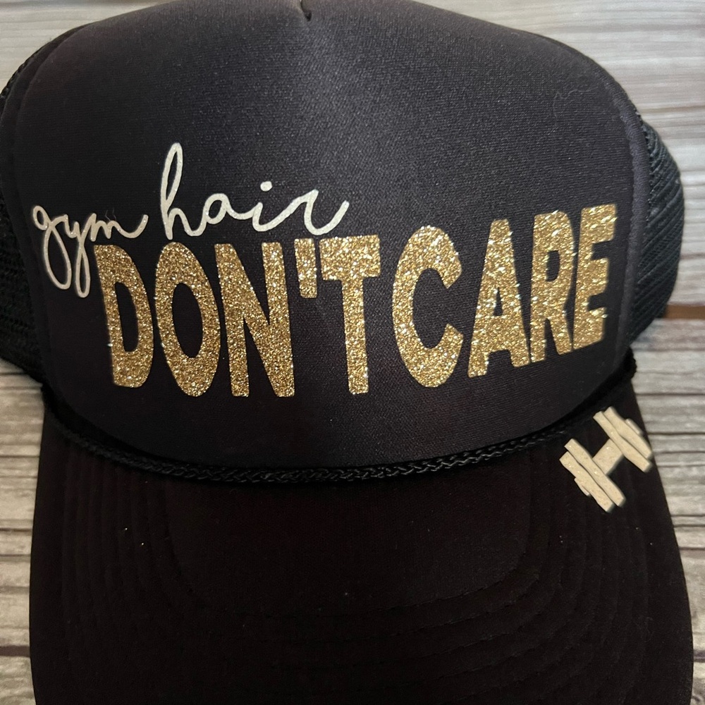 Black and Gold Trucker Hat - Picture 2 of 4